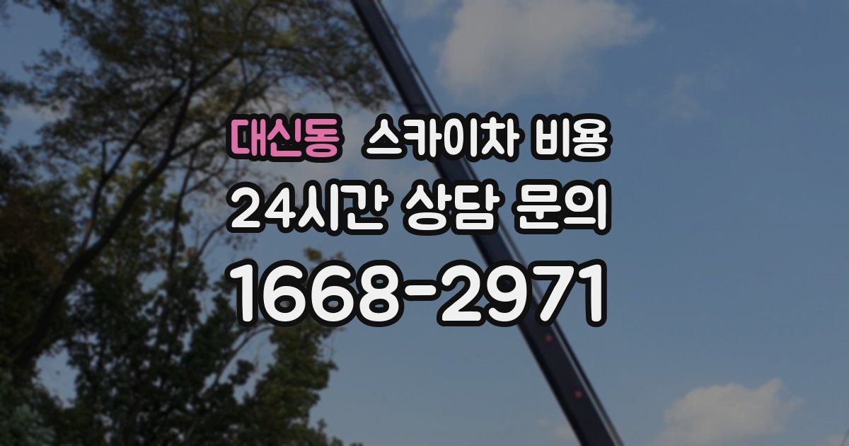 대신동 스카이차 비용