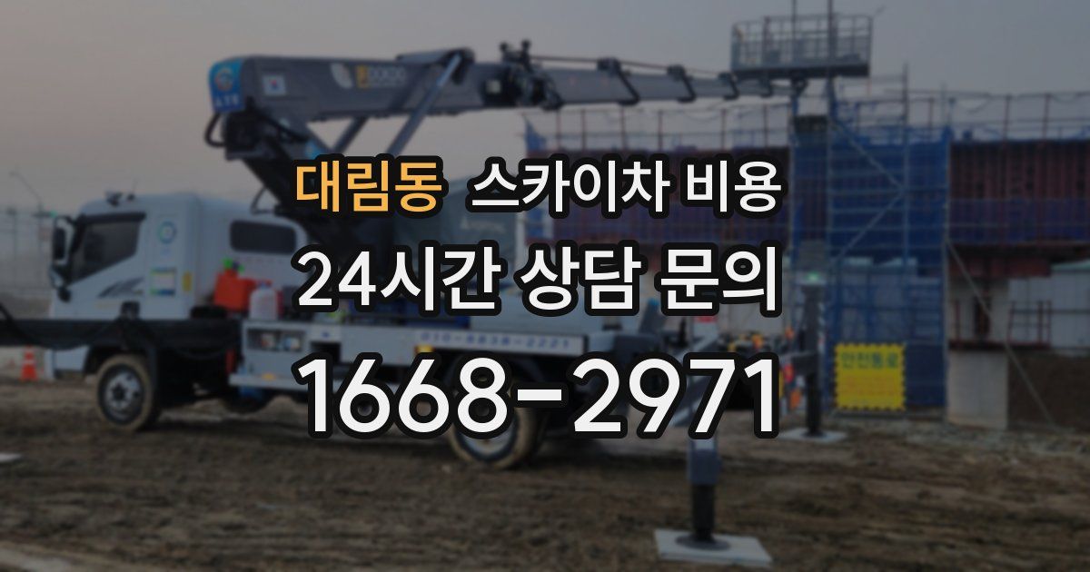 대림동 스카이차 비용