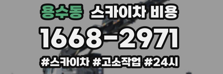 용수동 스카이차 비용