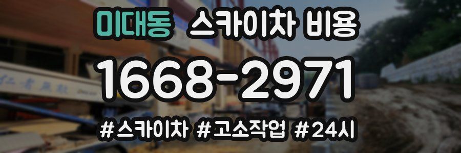 미대동 스카이차 비용