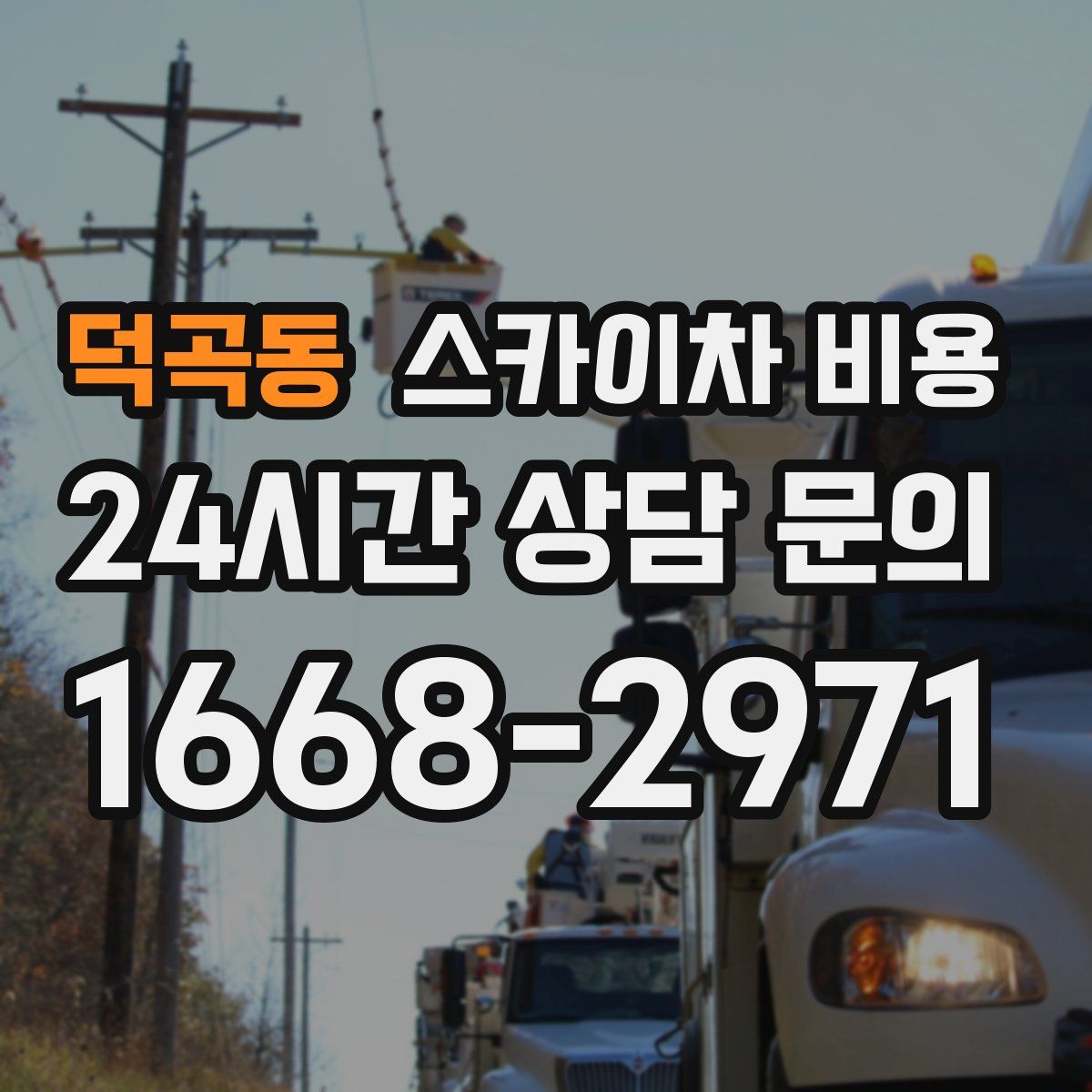 덕곡동 스카이차 비용