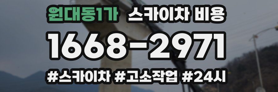 원대동1가 스카이차 비용