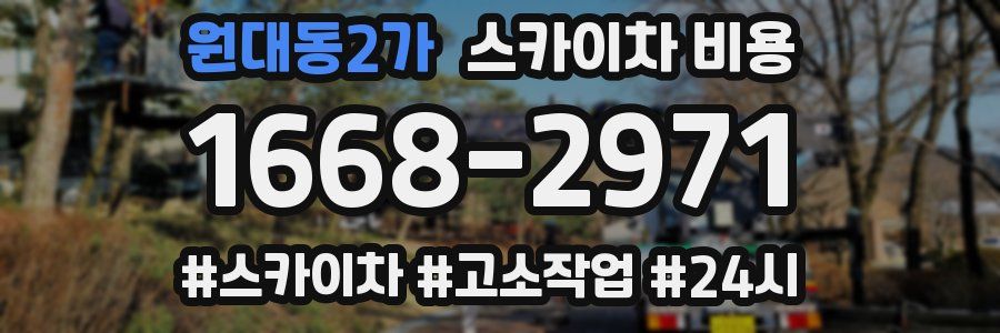 원대동2가 스카이차 비용