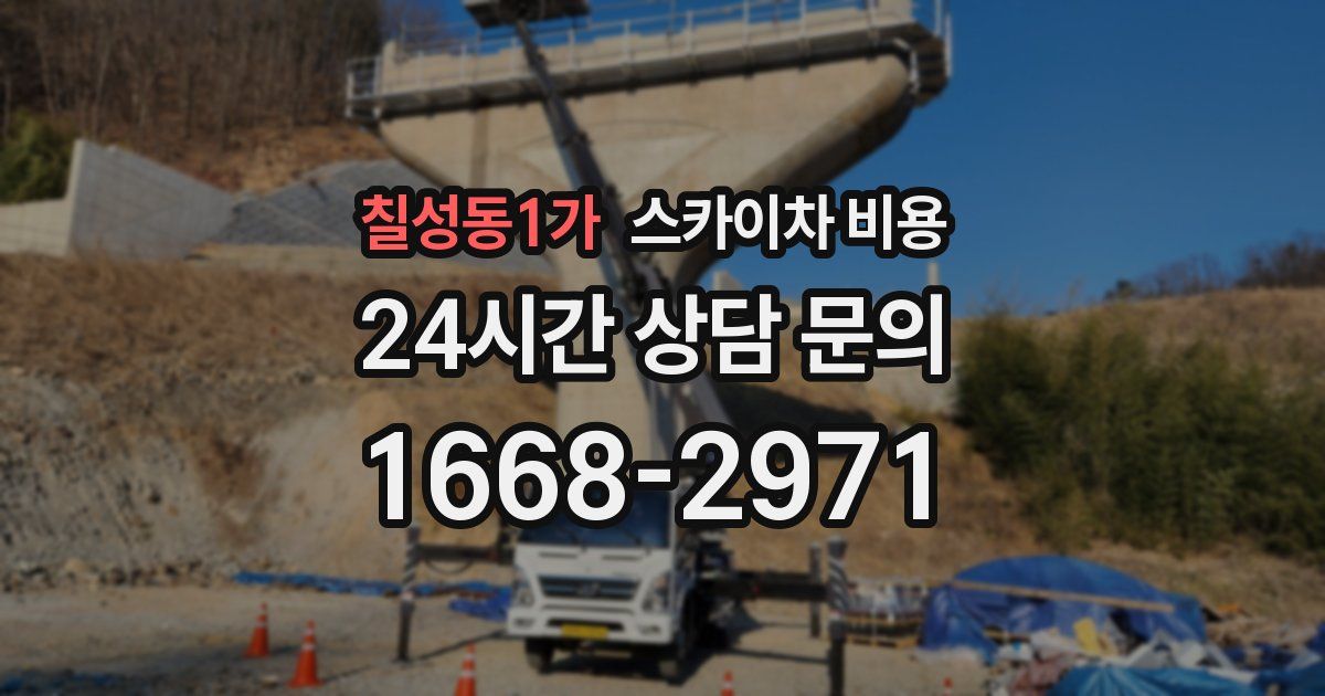 칠성동1가 스카이차 비용