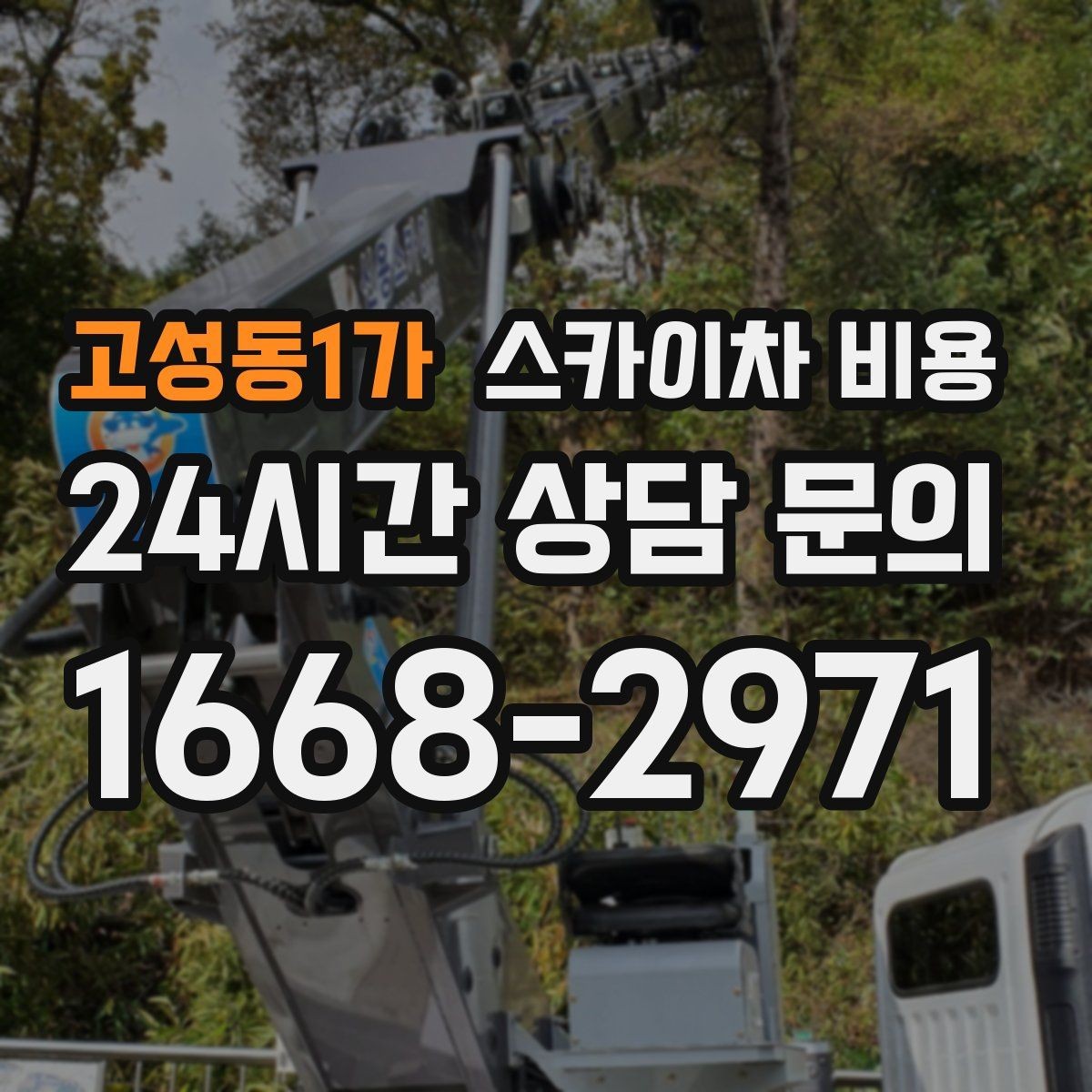 고성동1가 스카이차 비용 작업 지점 확대 사진이 중요한 이유