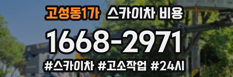 고성동1가 스카이차 비용