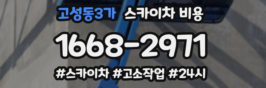 고성동3가 스카이차 비용
