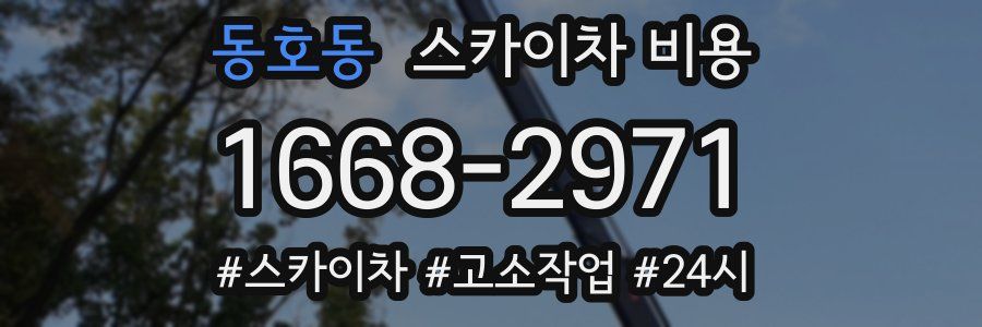 동호동 스카이차 비용