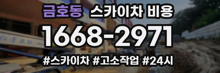 금호동 스카이차 비용