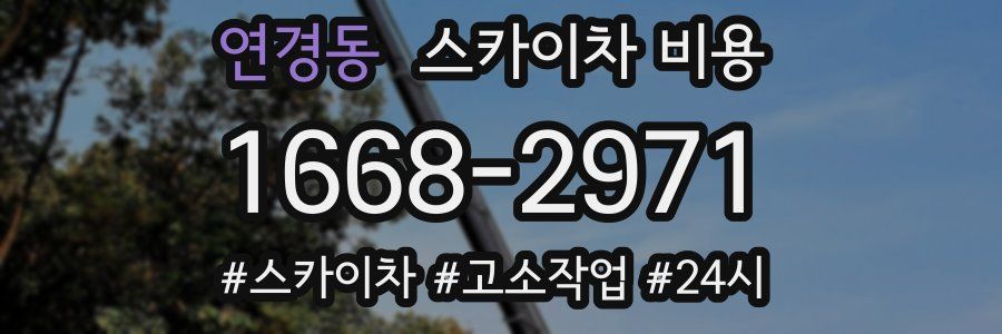 연경동 스카이차 비용