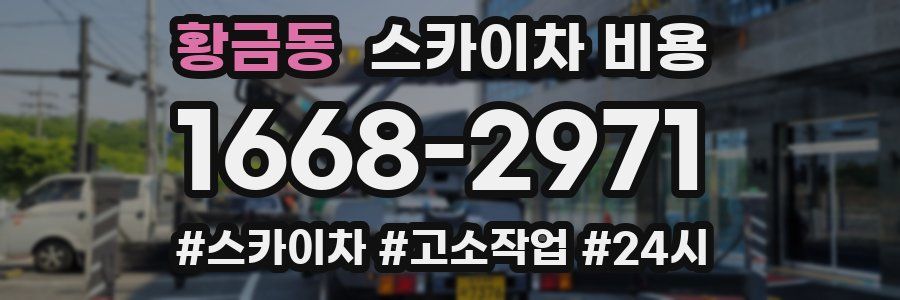 황금동 스카이차 비용