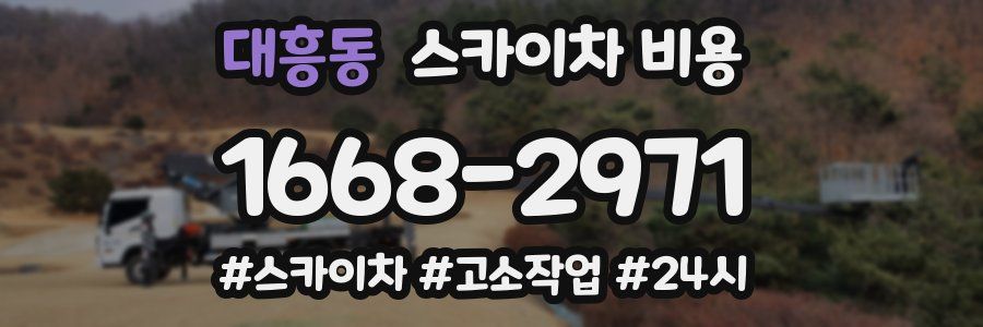 대흥동 스카이차 비용