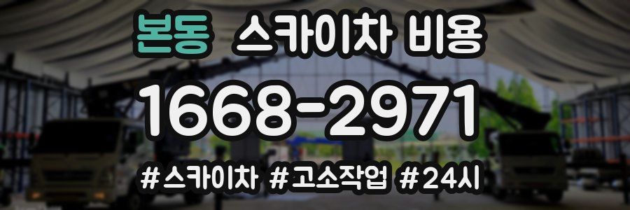 본동 스카이차 비용