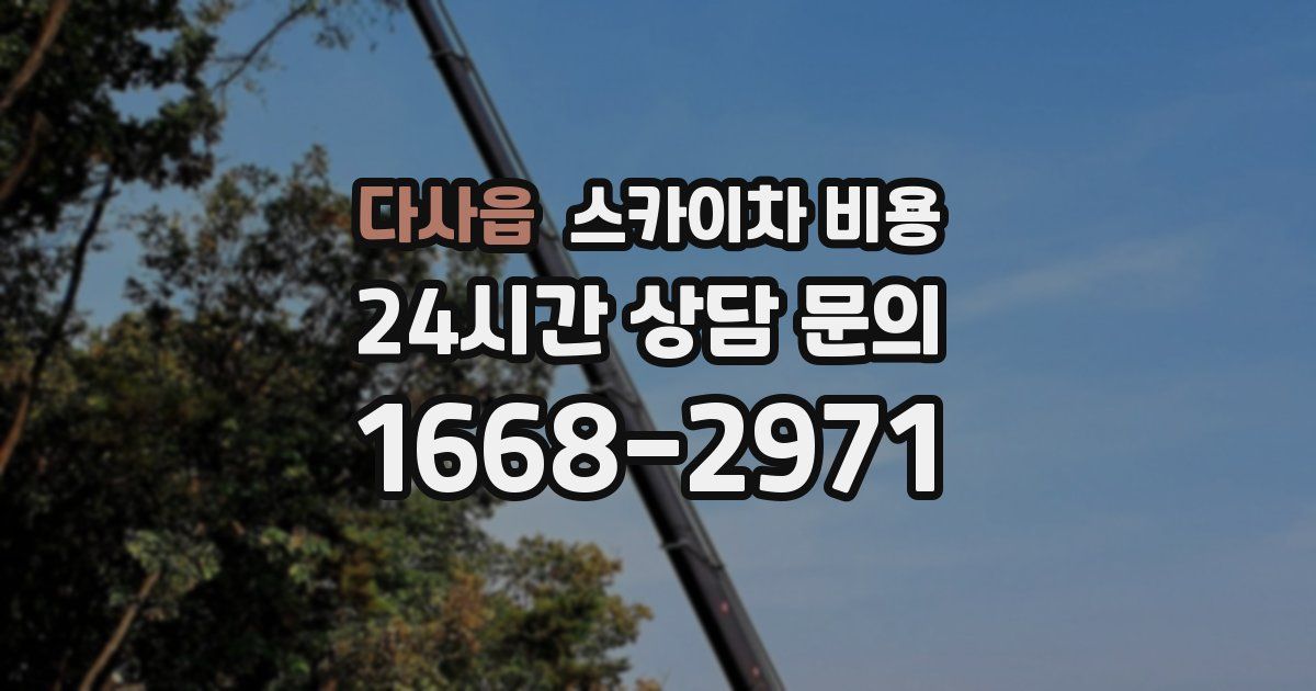 다사읍 스카이차 비용