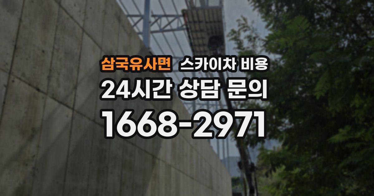 삼국유사면 스카이차 비용