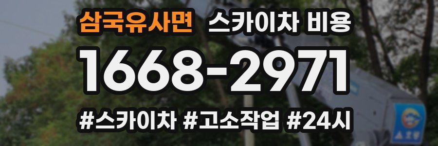 삼국유사면 스카이차 비용