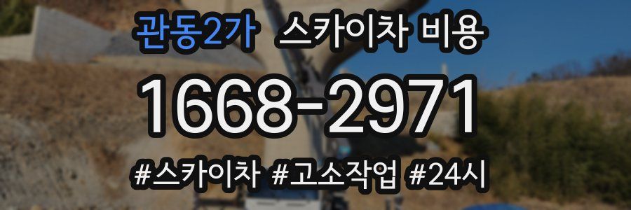 관동2가 스카이차 비용