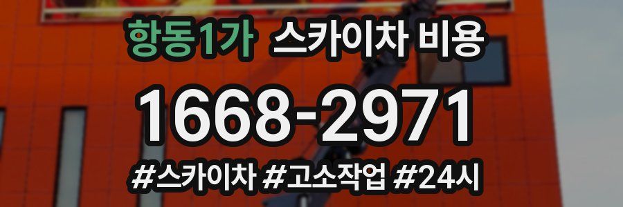항동1가 스카이차 비용