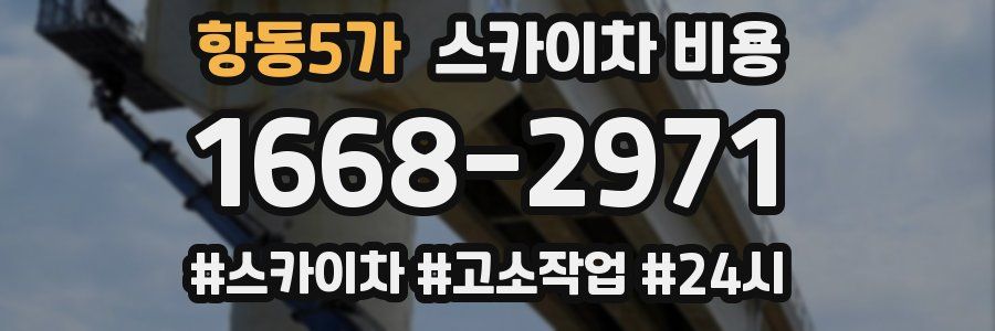 항동5가 스카이차 비용