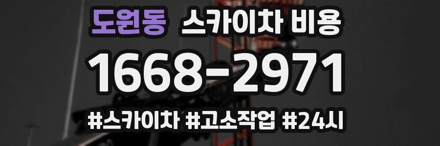 도원동 스카이차 비용