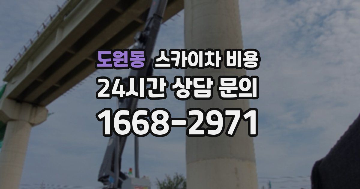 도원동 스카이차 비용