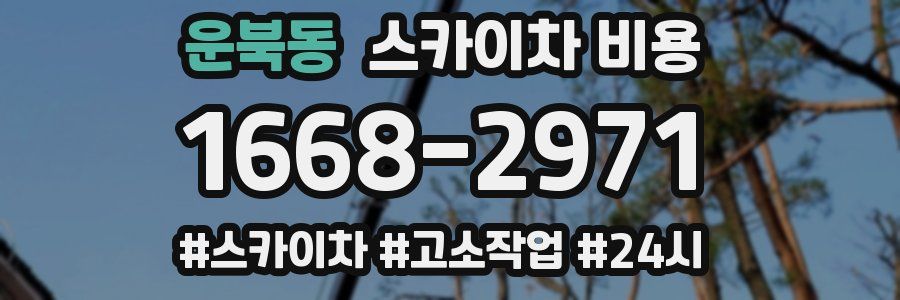 운북동 스카이차 비용