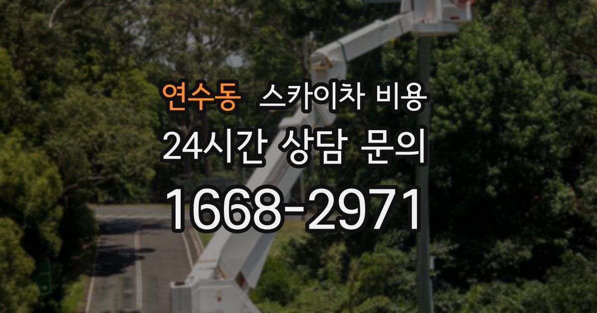 연수동 스카이차 비용