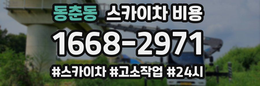 동춘동 스카이차 비용