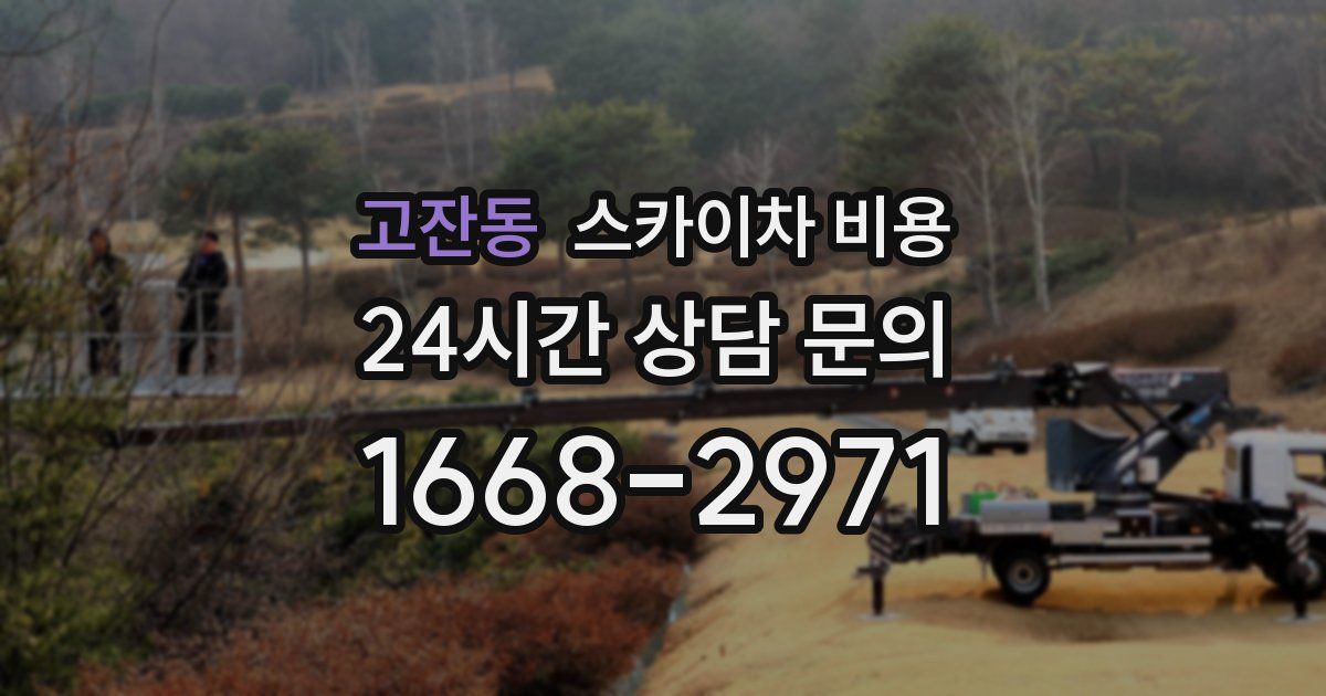 고잔동 스카이차 비용