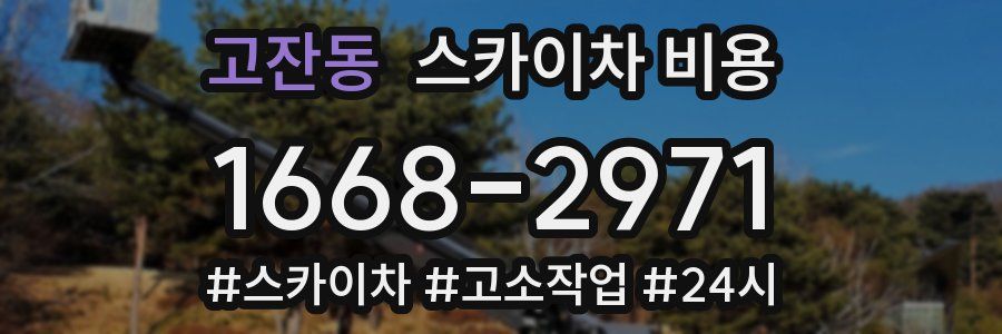 고잔동 스카이차 비용