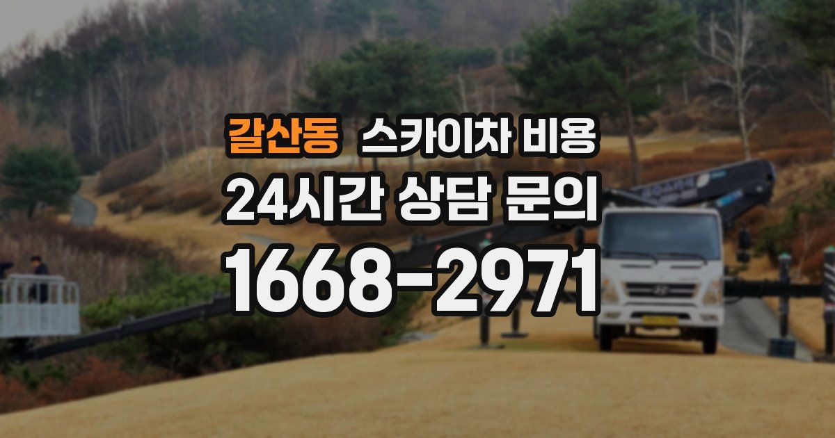 갈산동 스카이차 비용