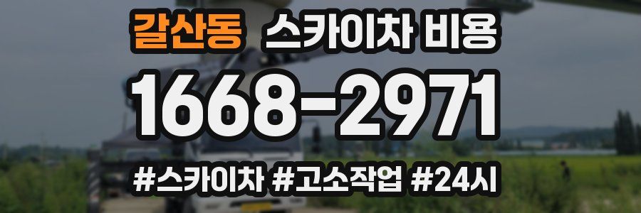 갈산동 스카이차 비용