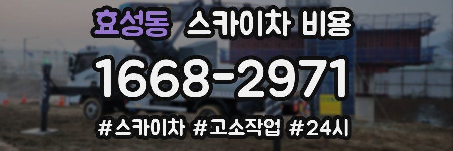 효성동 스카이차 비용