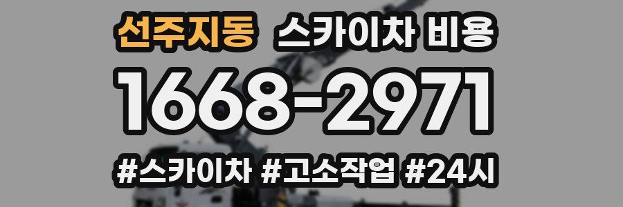 선주지동 스카이차 비용