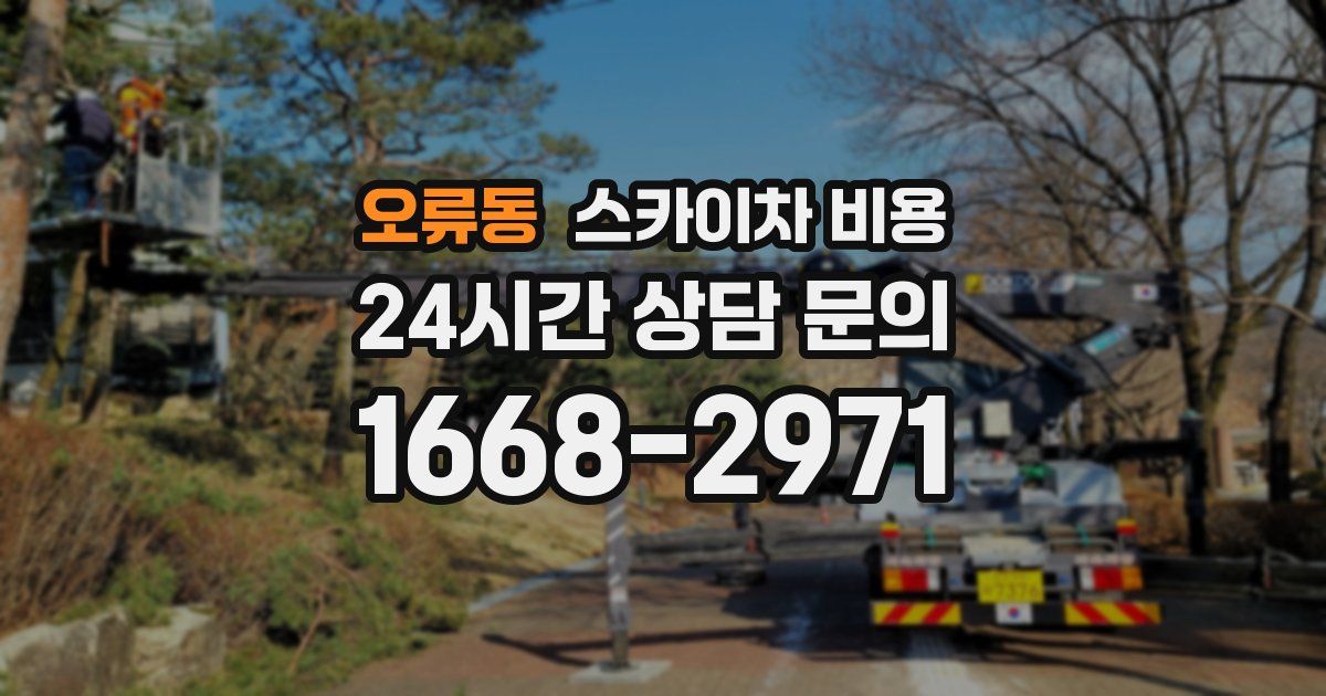 오류동 스카이차 비용