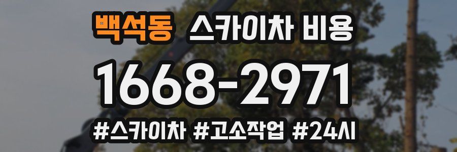 백석동 스카이차 비용