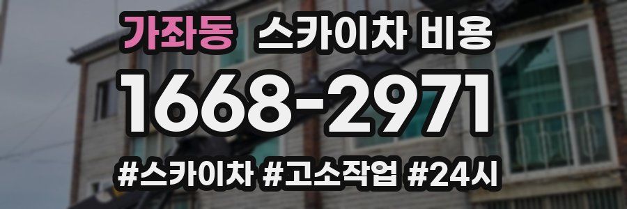 가좌동 스카이차 비용