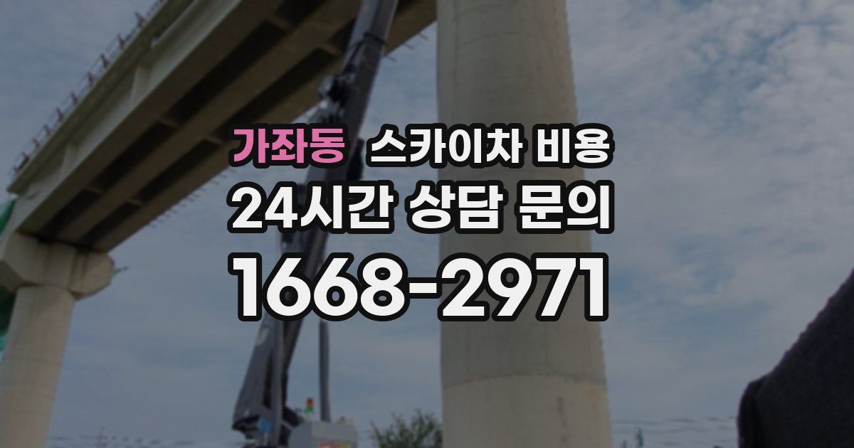 가좌동 스카이차 비용