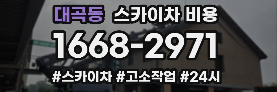 대곡동 스카이차 비용