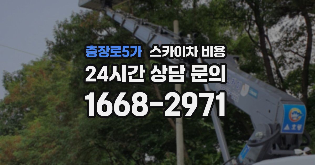 충장로5가 스카이차 비용