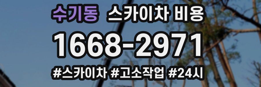 수기동 스카이차 비용