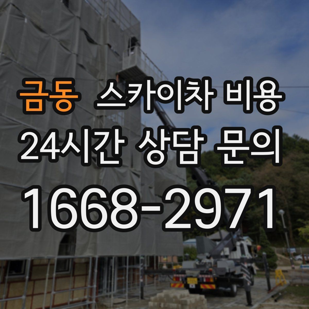 금동 스카이차 비용 통신선 처짐 정리는 작업 구간이 핵심입니다