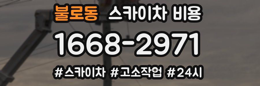 불로동 스카이차 비용