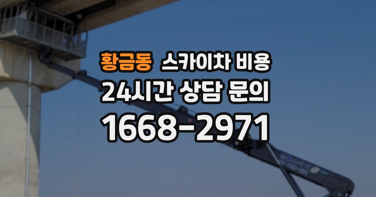 황금동 스카이차 비용