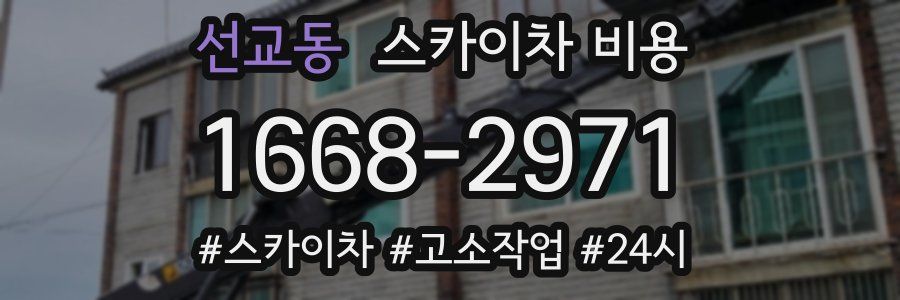 선교동 스카이차 비용