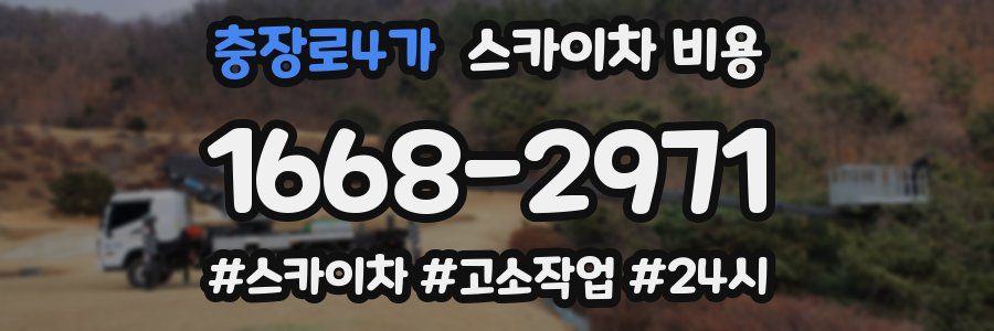 충장로4가 스카이차 비용