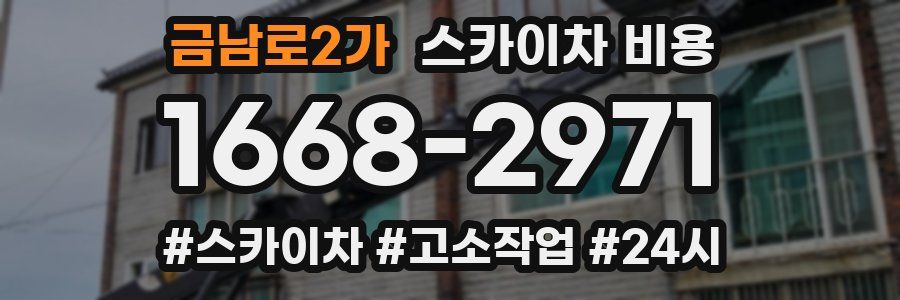 금남로2가 스카이차 비용