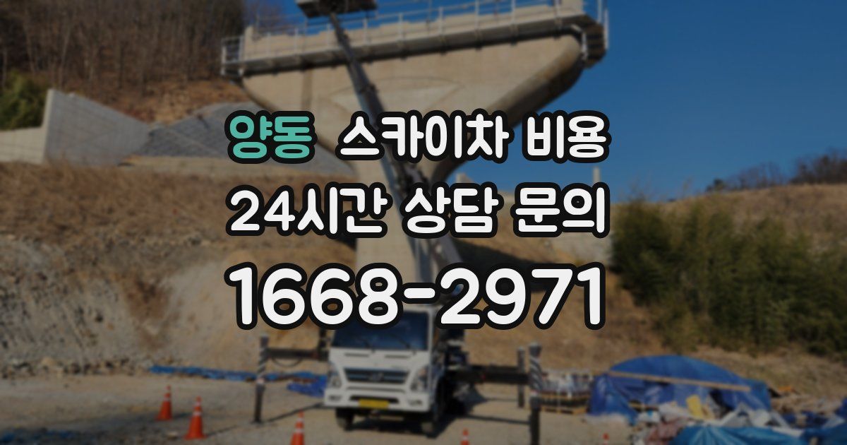 양동 스카이차 비용