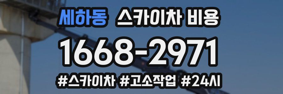 세하동 스카이차 비용