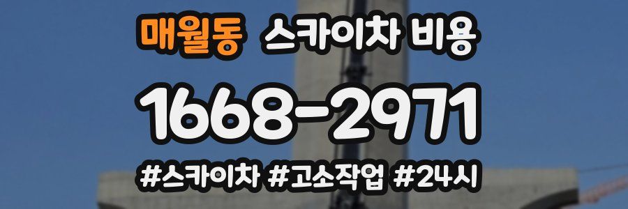 매월동 스카이차 비용